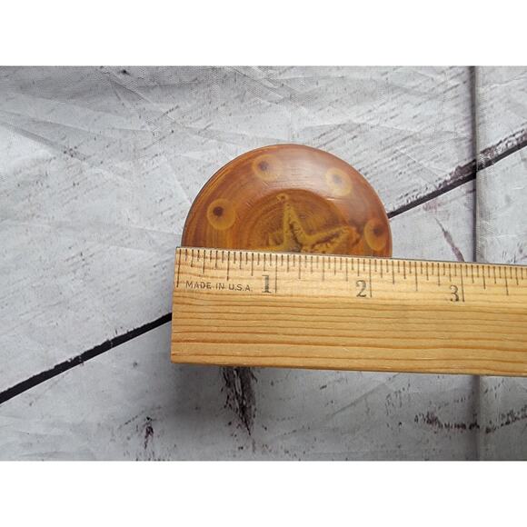 Wooden Carved Round Trinket Box - Picture 8 of 10